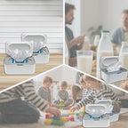 Flushable Wipes Dispenser Compatible with Cottonelle Leak-Proof&Dust-Free,Easy Access&Space-Saving,1PC