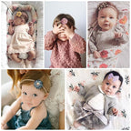 Baby Girl Headbands with Bows Soft Nylon Newborn Toddler Hairbands Handmade Baby Hair Accessories for Infant Girls Kids