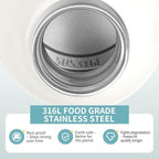 Portable Bottle Warmer with Precise Temp Control (95-135°F) - 17 Oz Travel Warmer for Breast Milk, Formula & Water, Fast Heating & USB Quick Charge