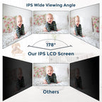 Baby Monitor - 1000ft Long Range Baby Monitor with Camera and Audio No WiFi, Built in 3500mAh Battery,Auto Night Vision, Temperature, 2-Way Talk, 8 Lullabies, 4.3'' Screen
