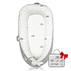 Baby Lounger | Organic Cotton Infant Lounger | Reversible, Adjustable & Portable Floor Lounger | Soft, Breathable, Washable Cover