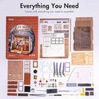 Rolife DIY Miniature House Kit Magic House, Tiny House Kit for Adult to Build, Mini House Making Kit with Furniture, Halloween for Family and Friend (Kiki's Magic Emporium)