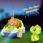 Remote Control Car for Toddlers Toddler Toys for 18+Months RC Cars with LED Lights & Music Dinosaur Toy for Kids 2 3 4 5 Years Old Birthday Gifts for 3+ Year Old Girls Boys -2 Pack