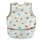 Tiny Twinkle Mess Proof Baby Bib - Waterproof & Lightweight Baby-Led Weaning Apron | 100% Recycled Polyester, Easy Clean & Machine Washable (Dinosaur,Large 2-4 Years)