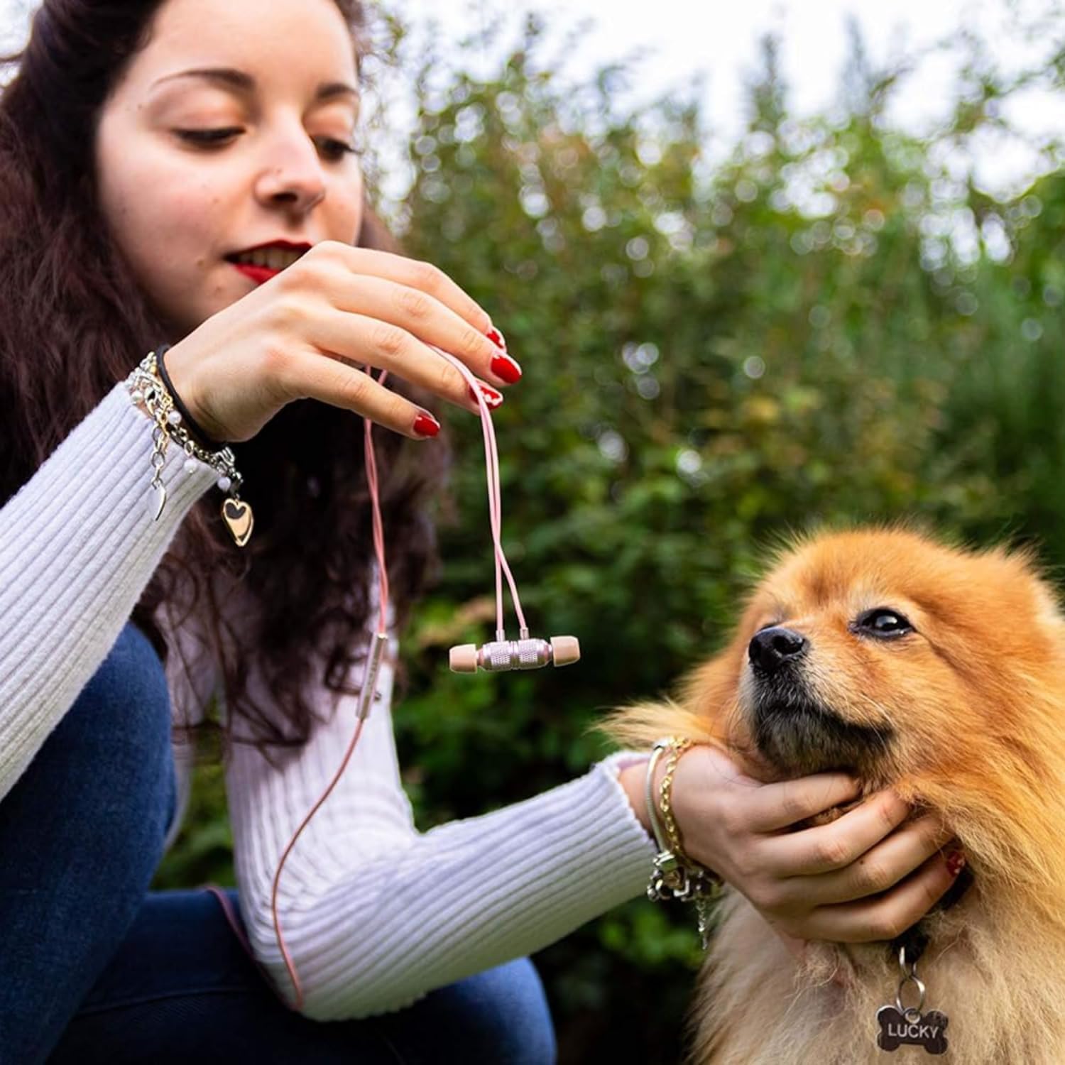 LUDOS Ultra USB C Headphones for iPhone 16 15 Pro Max Plus iPad Pro, 5 Years Warranty, Magnetic USB-C Earbuds for Samsung Galaxy S24 S23 Ultra S22 S21 FE S20 A55 A54 A53, USB Type C Earphones - Pink