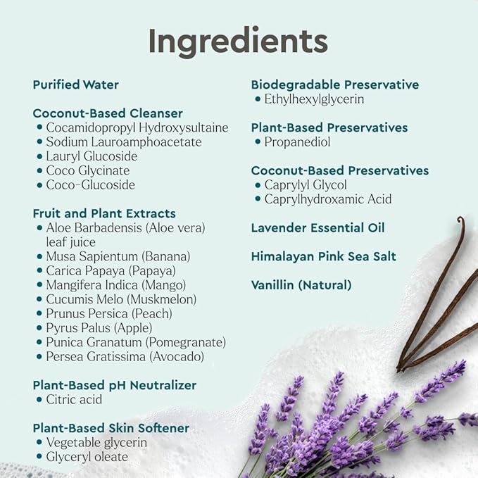 Puracy Bubble Bath for Children, Gently Scented with Real Lavender & Vanilla, 98.75% Natural Baby Bubble Bath, Plant-Based Moisturizers for All Skin Types, Tear-Free for Daily Use, 40 Fl Oz