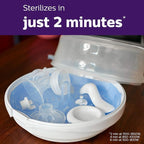 Philips AVENT Microwave Steam Sterilizer for Baby Bottles, Pacifiers, Cups and More, SCF281/05