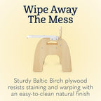 Foundations Easy Serve Low Wood Feeding Chairs Multipack, Adjustable Harness, Removable Dishwasher Safe Tray, No-Tip Base, Stackable Toddler Chairs, 2 Pack (9 inch)