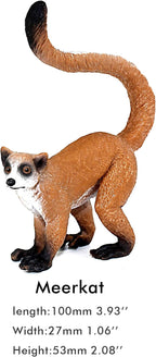 FUNSHOWCASE African Jungle Animals Meerkat Walking Toy Figure Realistic Plastic Figurine Height 2.6-inch