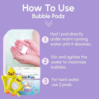 TruKid Lavender Bubble Podz, Baby Cream & Bubble Glove Set – Soothing Bath and Skincare Bundle for Kids