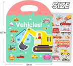 4 Sets Sticker Books for Toddlers 2-4 Years, 122 Pcs Puffy Stickers for Kids, 3D Sticker Books for Toddlers 1-3, Toddler Airplane Travel Essentials for Kids