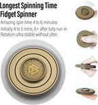 FREELOVE Metal Fidget Spinner, Viking Pirate Haptic Gyro, Heavy Copper Hand Spinning, Small Round Gear Fidget Block, Premium Steel Bearing Silent Long Spinning for Adults Anxiety Cool