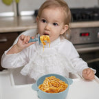 Baby Spoons and Forks Feeding Set, 6 Pack Silicone First Stage Self Feeding Toddler Utensils, BPA Free, Baby Led Weaning Supplies for Training Spoons