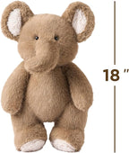 iPlay, iLearn Elephant Stuffed Animal, Soft Baby Plush Elephant Toy, Infant 18" Big Cute Fluffy Animal Toy, Ultra Soft Nursery Bedtime Huggable Birthday Gifts for Toddlers Girls Boys Kids Age 0 and up