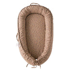Infant Lounger, Baby Nest Cover for Baby Girls & Boys, Newborn Essentials for Baby 0-18+ Months, 100% Cotton Breathable (Brown Blossom_, Cotton_Muslin)