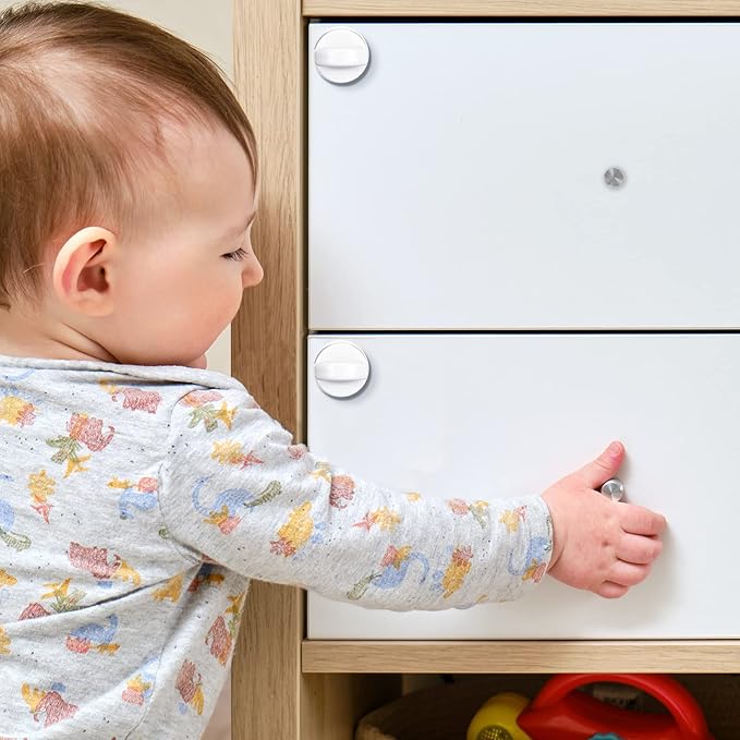 Kingdder 4 Sets Magnetic Cabinet Locks Keys Baby Proofing Child Safety Magnet Drawer Replacement Keys Universal Magnetic Key for Drawers and Cabinets (Locks Not Included)