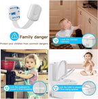 Cabinet Locks Baby Proofing No Drill, Door Locks for Kids Safety, Baby Safety Products Adjustable Strap Locks for Child & Toddlers, Drawer, Fridge, Oven Lock Child Safety 10 Pack with 3M Adhesives