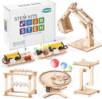 STEM Science Kits for Kids Ages 8-12 8-10, Wood Building Crafts Kits for Boys 6-8, STEM Toys for Boys Age 8-12 6 7 10 11 13 Years Old Gifts, Engineering Experiment Projects, 3D Wooden Puzzles 8-13