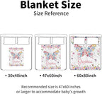 Personalized Baby Blankets for Girls, Custom Name Pink Butterfly Pattern Baby Blanket, Soft Minky Dot Blanket for Newborns and Toddlers, Ideal for Baby Showers Christmas Brithday Gifts