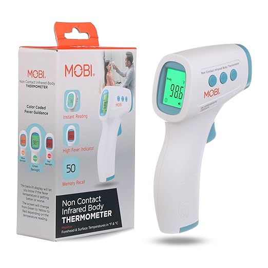 MOBI - Non-Contact Forehead Digital Thermometer with Object Temperature Mode - Touchless Fever Thermometer