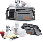 Momcozy Universal Stroller Organizer with Insulated Cup Holder Detachable Phone Bag & Shoulder Strap, Fits for Stroller like Uppababy, Baby Jogger, Britax, BOB, Umbrella and Pet Stroller