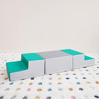 ECR4Kids SoftZone Junior Mix n' Match Step, Beginner Playset, Emerald, 2-Pack