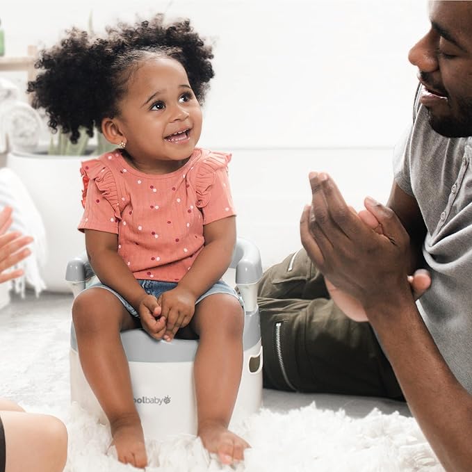 Jool Baby Potty Chair for Toddler Toilet Training - Splash Guard & Back Support (Gray)