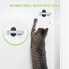 Child Proof Door Lever Lock, 3 Pack Door Locks for Kids Safety, Door Knob Child Proof, Baby Proofing, 3M Adhesive, Door Handle Child Proof, Baby Safety Locks for Toddlers (Black)