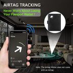 Airtag Passport Holder Cover Wallet RFID Blocking Leather Case Travel Essentials Luggage Accessories Travel Must Have(118#Black)
