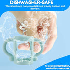 TonGass (4-Pack) Bottle Handles for Dr Brown Narrow Baby Bottles with Easy Grip Handles to Hold Their Own Bottle - BPA-Free Soft Silicone - Red Blue Pink and White