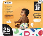 Hello Bello Premium Baby Diapers Size 3, 25 Count of Disposable, Extra-Absorbent, Hypoallergenic Baby Diapers with Snug and Comfort Fit, Alphabet Soup