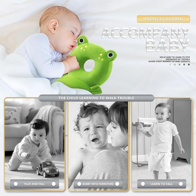 Baby Head Protector,Adjustable Baby Head Protection Backpack (Frog)
