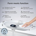 Woddle Multifunctional Smart Baby Changing Pad with Medical Grade Scale for Critical Weight Monitoring + AI App, Noise Machine, Warmer, Night Light, Touchscreen Tracker, All-in-One