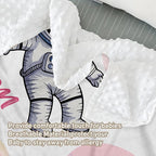 Personalized Baby Crib Bedding Set – Pink Space Theme Nursery Bedding Sets 3 Piece with Custom Name Blanket, Fitted Crib Sheet & Changing Pad Cover – Ideal Newborn Gift for Girls