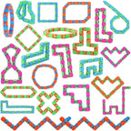 Woosir 24 Pack Wacky Tracks Fidget Toys Sensory Toys Gifts for Kids Classroom Back to School Gifts for Students Birthday Party Favors Goodie Bags Fillers Snake Click Toys Autism Stress Relief Adults