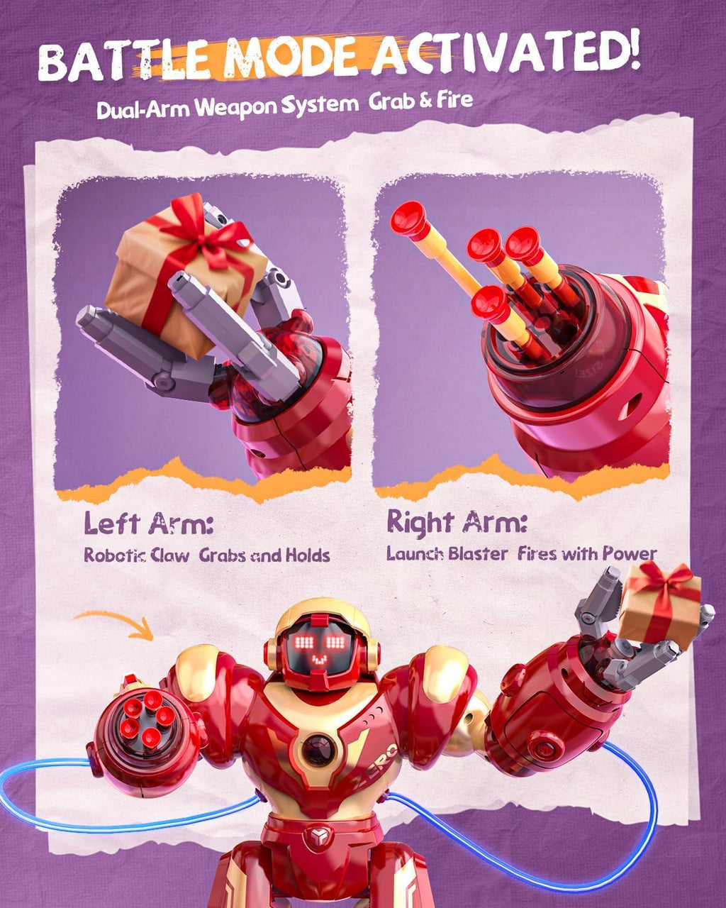 Holyton 5088 Smart Robots for Kids,Large STEM Programmable RC Robot, with Voice Control,APP Control,LED Eyes,Ideal Gift for 4 5 6 7 8 9 Years Old Boys and Girls