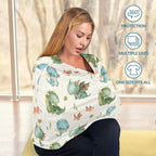 Kigai Cute Dragon Baby Car Seat Covers for Newborn, Breathable Nursing Cover for Breastfeeding Moms, Baby Stroller/Shopping Cart/Stretchy Carseat Cover for Boy & Girl