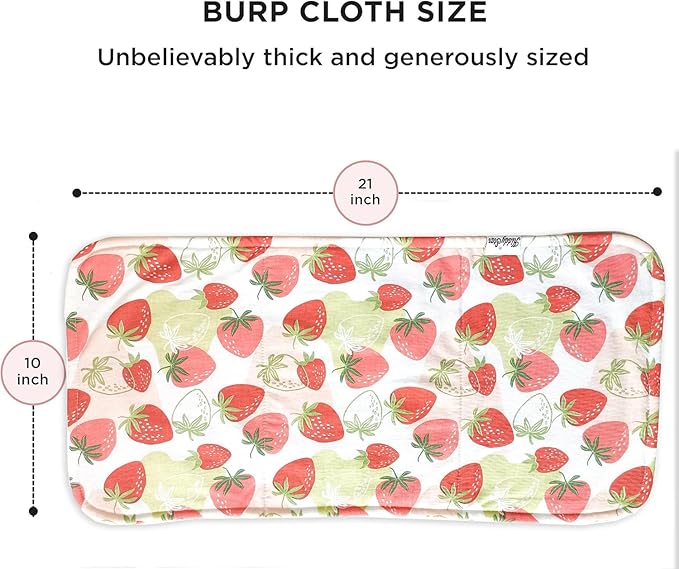 Premium 5-Pack Large Organic Cotton Burp Cloths – 3 Layers, Ultra Soft & Absorbent Burping Towel, Shoulder Towel & Hand Towel