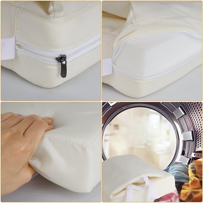 Toddler Booster Seat for Dining Table, Booster Seat for Table, 12.6x3.34 Inch Portable High Chair for Travel, HOSEASCA Compact Lightweight Travel Booster Seat with Adjustable Straps for Baby(Beige)