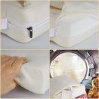 Toddler Booster Seat for Dining Table, Booster Seat for Table, 12.6x3.34 Inch Portable High Chair for Travel, HOSEASCA Compact Lightweight Travel Booster Seat with Adjustable Straps for Baby(Beige)