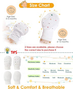 Baby Anti Scratch Mittens - No Scratch Mittens for Boys & Girls (6-12 Months) - 6 Pairs