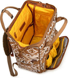 Wrangler Aztec Backpack Multifunction Baby Travel Bag with Changing Pad, Stroller Straps and Pacifier Case WG2204-91103TN