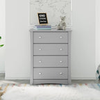 Storkcraft Crescent 4 Drawer Chest (Pebble Gray) – GREENGUARD Gold Certified, Easy-to-Match Chest of Drawers for Nursery and Kids Bedroom, Dresser Organizer for Children’s Bedroom