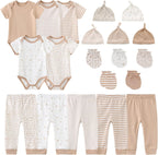 Unisex Baby Boy Girl Bodysuits Sets 20 Pack Cotton Casual New Born Clothes Comfort Infant Outfit Essentials