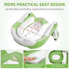 Potty Training Seat, Upgrade Toddler Toilet Seat for Kids Boys Girls, 3 in 1 Potty Training Toilet with Step Stool Ladder-Non Slip Foldable (Green+White)