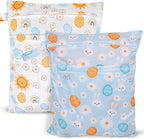 2pcs Travel Waterproof Laundry Bag, Cloth Diaper Wet Dry Bags with Handle 2 Zipper Pockets Washable Dirty Clothes Travelling Hanging Bathing Beach Daycare Yoga Gym Sports Exercise Swimsuits