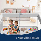 Baby Playpen 65×50Inch, Playpen for Babies and Toddlers, Play Pen Pin Indoor Outdoor Baby Play Fence