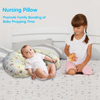 Nursing Pillow, Breastfeeding Pillow with Removable Cover, Ergonomic Breast Feeding Pillow, Baby Feeding Support Cushion for Mom Easier Breastfeeding- Original Size/Honey Bee