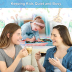 Erasable Doodle Set for Kids - Reusable Magic Drawing Book with 12 Watercolor Pens 14 Page Drawing, Road Trip Car Game Writing Painting Set for Boys and Girls (Monsters)