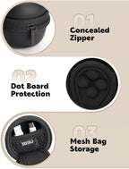 Carrying Case for Babelio White Noise Machine, Mini Sound Machine Protective Compact Traveling Storage Bag, Scratches Shockproof Waterproof (Only Case) (Black, S)